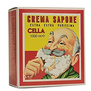 CELLA Shaving cream Soap - XL GIANT Size - One Kilo Box 1000GR - almond shave creme - Fills cella container 12 times !!