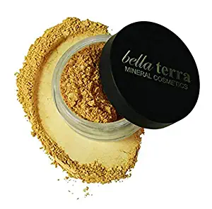 Bella Terra Mineral Powder Foundation | Long-Lasting All-Day Wear | Buildable Sheer to Full Coverage &ndash; Matte | Sensitive Skin Approved | Natural SPF 15 (Nutmeg) 9 grams