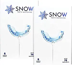 Snow Teeth Whitening At Home System &ndash; The Original All In One Kit For Regular and Sensitive Teeth - Safe For Braces, Enamel, Veneers, And Crowns (2 Pack)