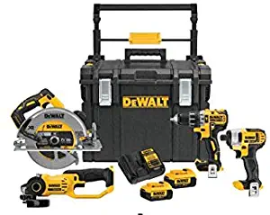 Dewalt 20-Volt MAX Lithium-Ion Cordless Combo Kit (4-Tool) and ToughSystem Case