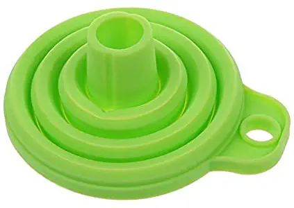 LJXBM Portable Retractable Funnels Home Kitchen Funnel Convenient Storage Green