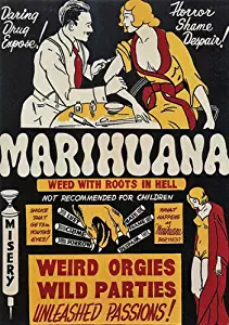 AD48 Vintage 1930's Marihuana Marijuana Anti Drugs Film Movie Poster - A3 (432 x 305mm) 16.5" x 11.7"