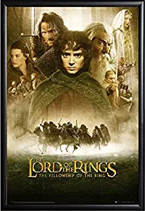 Lord of The Rings Movie Poster Framed (Black)