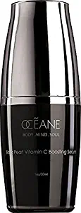 OCEANE Beauty Black Pearl Anti-Aging Vitamin C Serum, Super Antioxidant Targets Wrinkles, and Fine Lines on Face, Neck, and Eyes, Natural Pearl Powder for Glow OC23