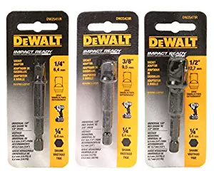 DeWalt Impact Driver Ready 3-Piece Socket Adapter Set DW2541IR, DW2542IR, DW2547IR