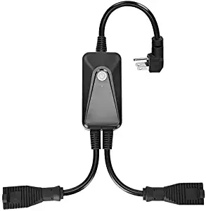 Gmer Outdoor Smart Plug Wireless Remote Control Outlet Compatible with Alexa, Echo, Google Home Indoor or Outdoor Waterproof Timer Socket, Black.