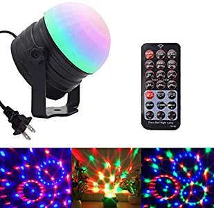 AMANEER Party Lights Sound Activated Disco Ball Night Lamp with Remote Control Dj Lighting,6 Modes Stage Par Lights Disco Lights Led Neon Night Light Gifts for Birthday Kids Xmas Home Bar Club Wedding