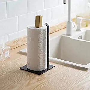 FIAMER Vertical Paper Towel Holder Simple One-hand Tear Kitchen Weighting Base For Standard Paper Towel Roll Stainless Steel Paper Towel Dispenser