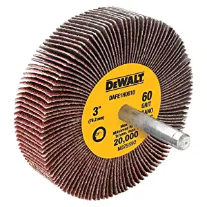 DEWALT DAFE1H0610 3-Inch by 1-Inch by 1/4-Inch HP 60g Flap Wheel