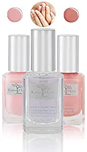 Nail Polish Lady Glow - Natural Nail Polish Base Coat Set - NonToxic Nail Art | Vegan and Cruelty-Free Nail Paint (Pack of 3)