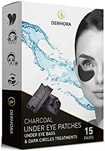 Charcoal Under Eye Patches – 15 Pairs - Puffy Eyes & Dark Circles Treatments – Look less Tired and Reduce Wrinkles and Fine Lines Undereye, Revitalize and Refresh Your Skin - Cruelty Free & Vegan.