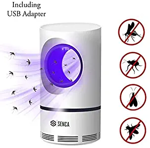 Senca Electric Indoor Mosquito Trap, Mosquito Killer Lamp with USB Power Supply and Adapter, Photocatalytic UV Light, Suction Fan, No Zapper, Child Safe