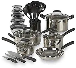 25-Piece Stainless Steel Mega Cookware Set