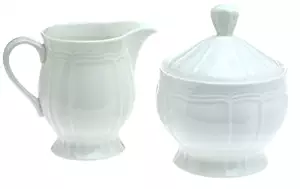 Mikasa Antique White Sugar and Creamer Set