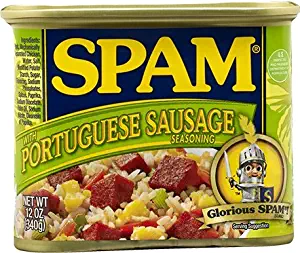 Spam Portuguese Sausage Flavor - Hawaii Exclusive 12oz Can ( Pack of 6 Cans)