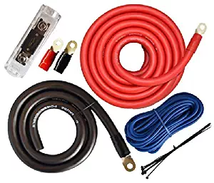 SoundBox Connected 0 Gauge Power Only Amp Kit Amplifier Install Wiring Complete 1/0 Ga Cables 4000W