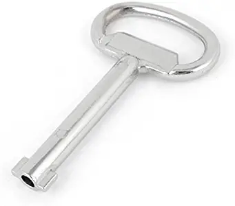 Water & Wood Metal Electrical Cabinet Meter Box Safety Key Silver Tone