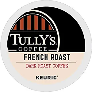 Tully's Coffee, French Roast, Single-Serve Keurig K-Cup Pods, Dark Roast Coffee, 120-Count (5 Boxes of 24 Pods)