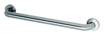 Bobrick 6806x24 304 Stainless Steel Straight Grab Bar with Concealed Mounting Snap Flange, Satin Finish, 1-1/2