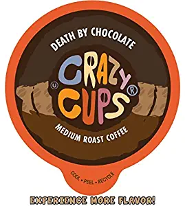 Death by Chocolate Coffee Pods - Delicious Chocolate Flavored Coffee - Compatible with Keurig K Cups Brewers - 22 Chocholate Coffee Capsules