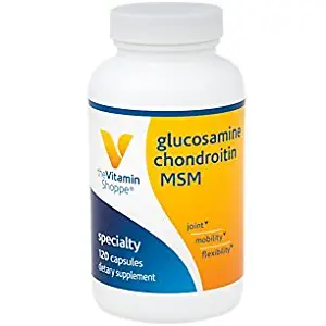 The Vitamin Shoppe Glucosamine Chondroitin MSM, High Potency Joint Structure and Mobility Supplement with MSM to Support Healthy Collagen for Joint Support (120 Capsules)