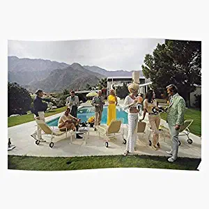kineticards 1970 Party Poolside Gossip Drinks Aarons Girls Slim Jonathan Adler | Home Decor Wall Art Print Poster