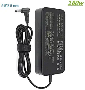 New 19.5V 9.23A 180W ADP-180MB F, FA180PM111 AC Adapter Compatible Asus Rog G750JM G750JS G750JW G750JX G751JL G751JM G752VL G752VT GL502V GL502VT G-Series Gaming Laptop Charger