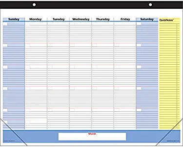 AT-A-GLANCE QuickNotes Recycled Undated Monthly Desk Pad Calendar, 22 x 17 Inches (SK701-00)