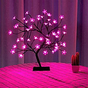 Bonsai Tree Light Artificial Tree Led Flower Cherry Blossom Light Adjustable Branches Battery Operated for Room Decoration and Gift